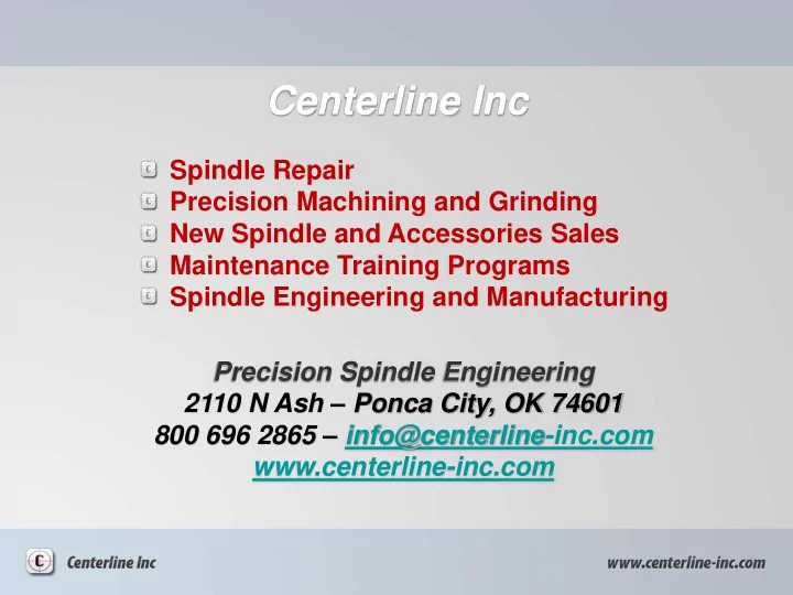 centerline inc