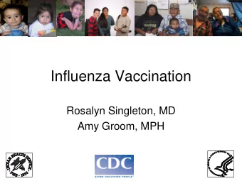 Influenza Vaccination  Rosalyn Singleton, MD  Amy Groom, MPH  Background   American