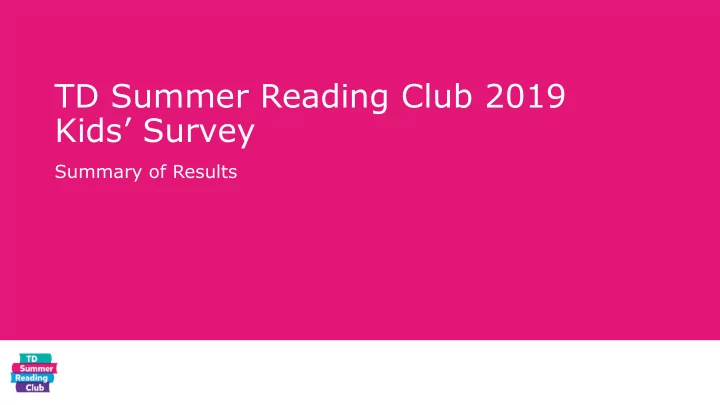 kids survey