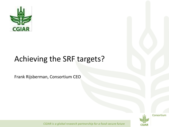 achieving the srf targets