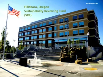 Hillsboro, Oregon  Sustainability Revolving Fund  (SRF)  Sustainability Revolving Fund (SRF)