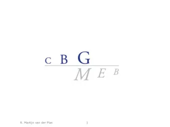 R. Martijn van der Plas  1 How to use prior knowledge in defining a control strategy?  Some