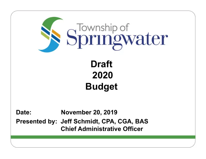 draft 2020 budget