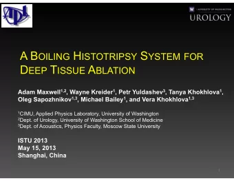 13 T RANSDUCER O UTPUT C HARACTERIZATION Acoustic Holography + Nonlinear Simulation 1 :  1.