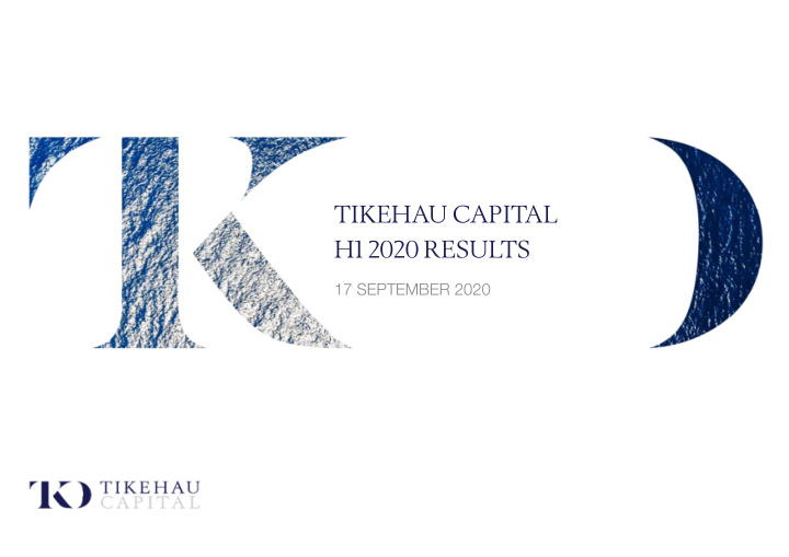 tikehau capital h1 2020 results