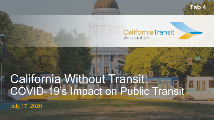 california without transit