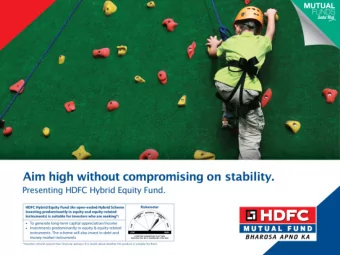 HDFC Hybrid Equity Fund  (An open ended hybrid scheme investing predominantly in  equity and equity