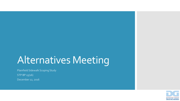 alternatives meeting