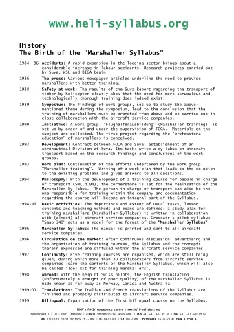 www.heli-syllabus.org  History  The Birth of the &quot;Marshaller Syllabus&quot; 1984 -86
