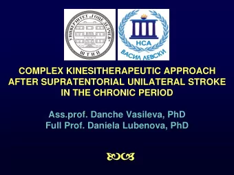 Medical  Medical and social  and social significance  significance  of str  of stroke  oke