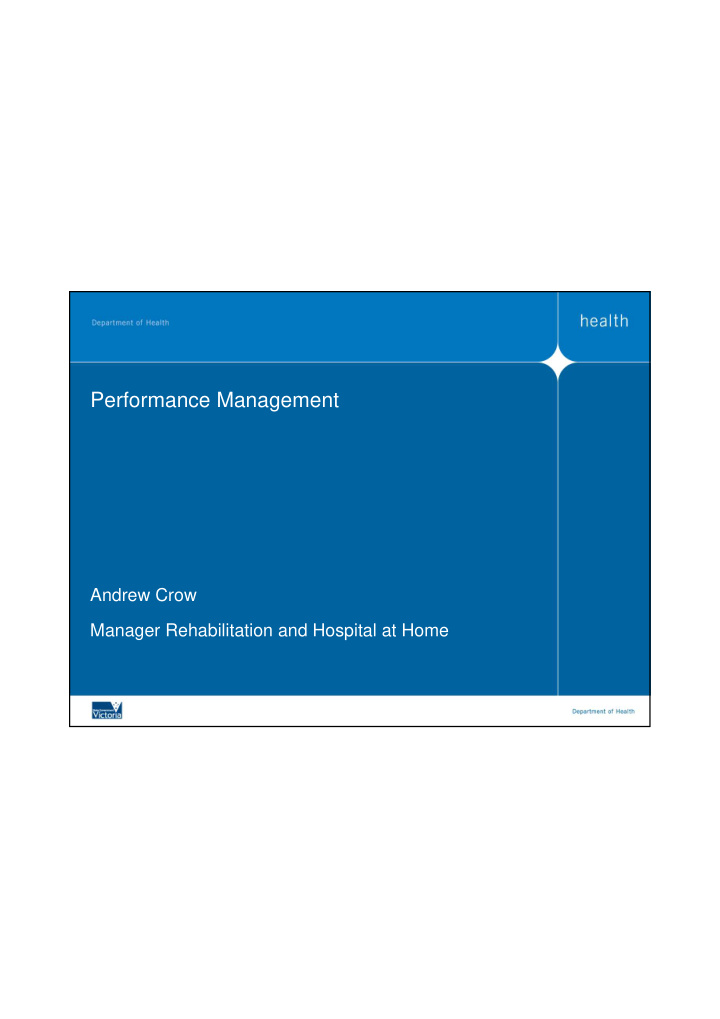 performance management