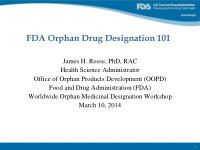 fda orphan drug designation 101