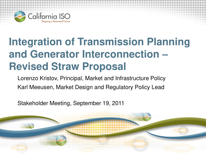 integration of transmission planning