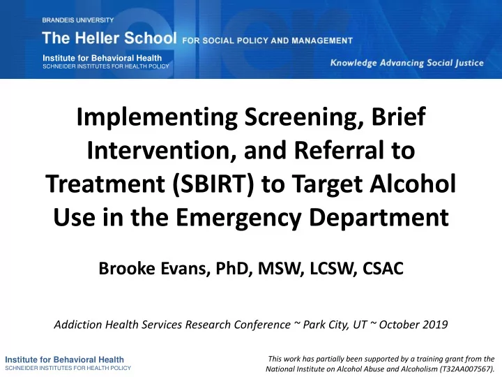 intervention and referral to