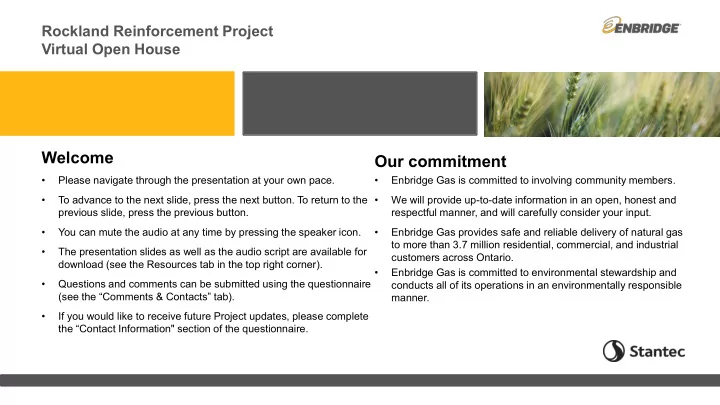 welcome our commitment