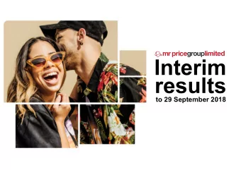 to 29 September 2018  Group Highlights  Operating  Revenue  EBITDA  margin  R10.5bn  16.2%  R1.9bn