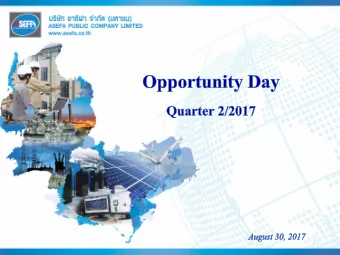 1  Contents  Financial Performance  Business Opportunity  Financial Performance  3 Financial