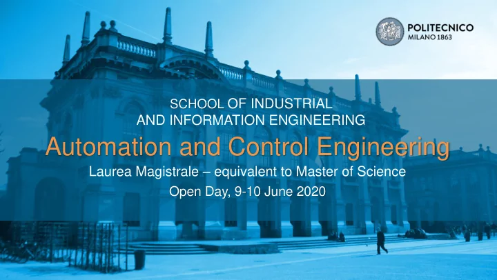 automation and control engineering
