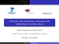 economic and technology uncertainty and implications for