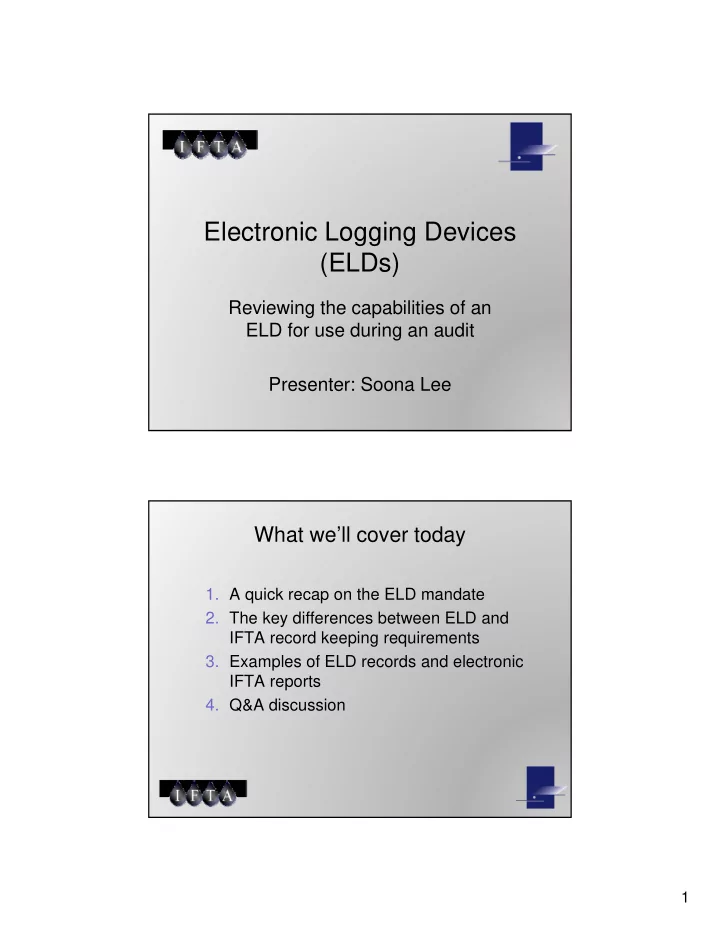 electronic logging devices elds