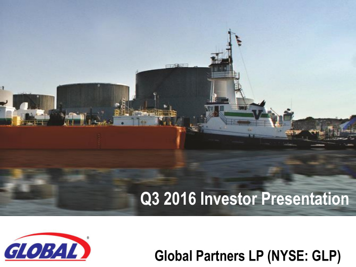 q3 2016 investor presentation q3 2014 investor