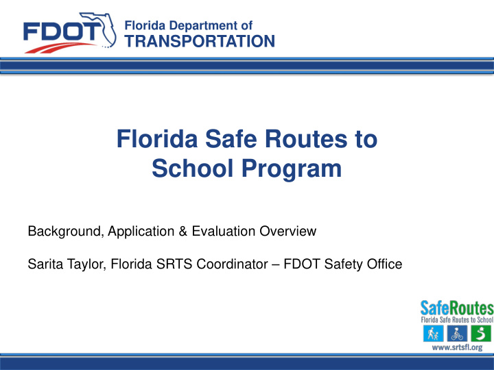 florida safe routes to school program