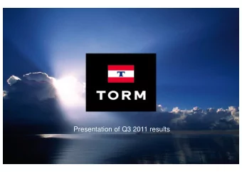 Presentation of Q3 2011 results  1  Safe Harbour Statement  Matters discussed in this presentation