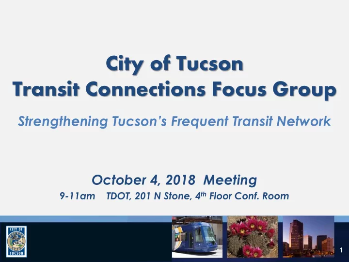 transit connections focus group