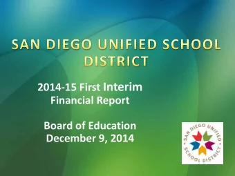 The Board Approves the Districts First Interim Financial Report and  Resolution Reflecting the