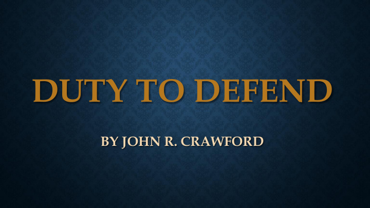 duty to defend