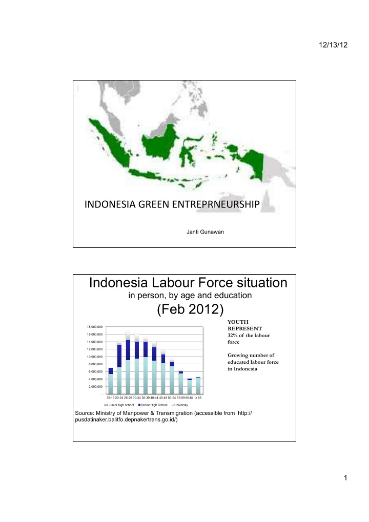 indonesia labour force situation