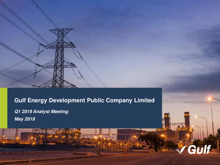 gulf energy development public company limited
