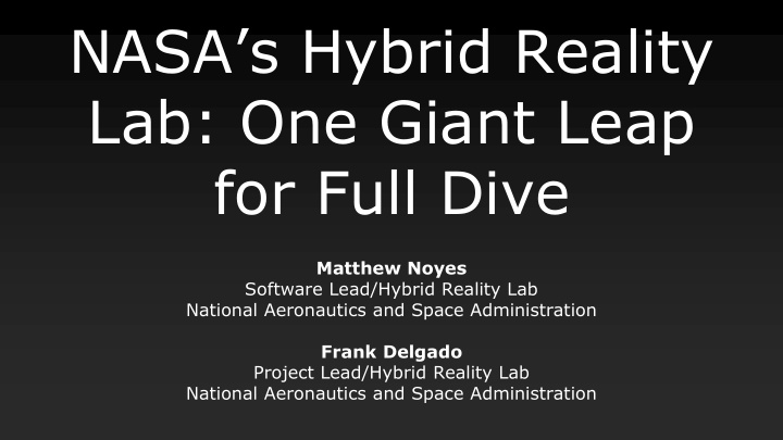 lab one giant leap for full dive