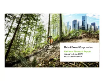 Mets Board Corporation  Half-Year Financial Report  JanuaryJune 2019  Presentation material