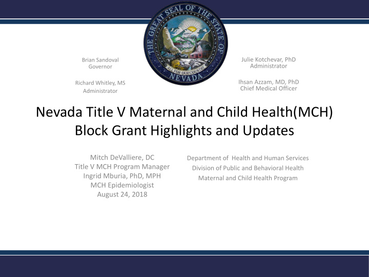 block grant highlights and updates
