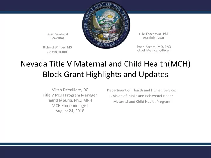 block grant highlights and updates