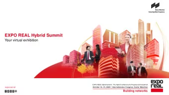 EXPO REAL Hybrid Summit  Your virtual exhibition EXPO REAL Hybrid Summit  The Hybrid Conference