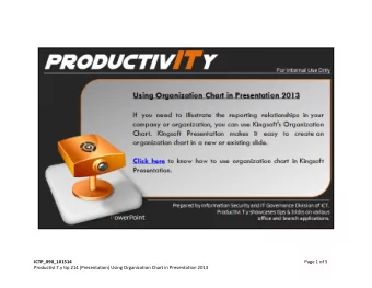 ICTP_090_101514  Page 1 of 5  ProductivI.T.y tip 214 (Presentation) Using Organization Chart in