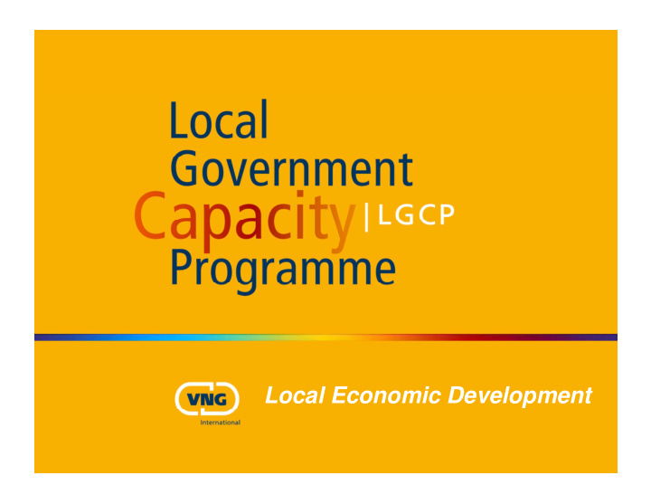 local economic development part 1 introduction of vng