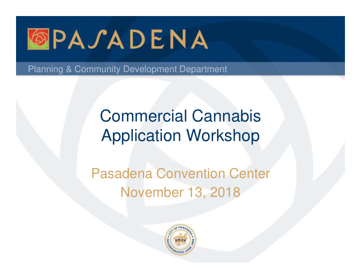 commercial cannabis application workshop