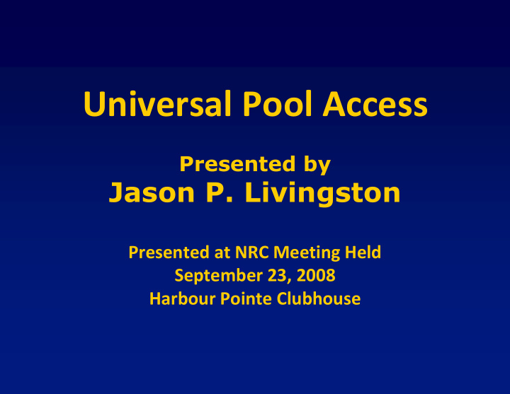 universal pool access