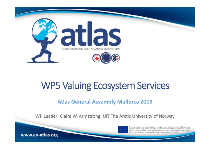 wp5 valuing ecosystem services