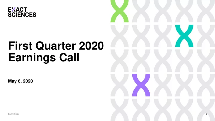 first quarter 2020
