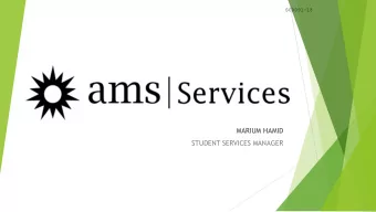 STUDENT SERVICES MANAGER  SPEAKEASY  Re-vamp outreach strategy to increase student engagement