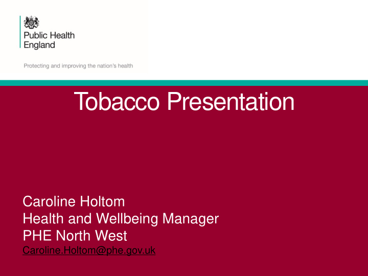tobacco presentation