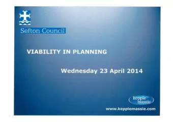Sefton Council  VIABILITY IN PLANNING  Wednesday 23 April 2014  keppie  massie