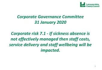 impacted .  1  Background  Key corporate priority  Wide range of initiatives and