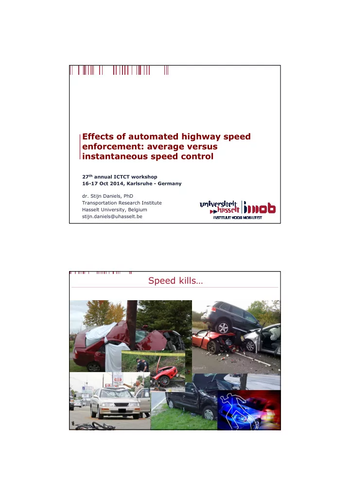 speed kills