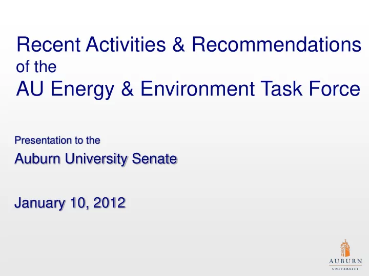 recent activities recommendations