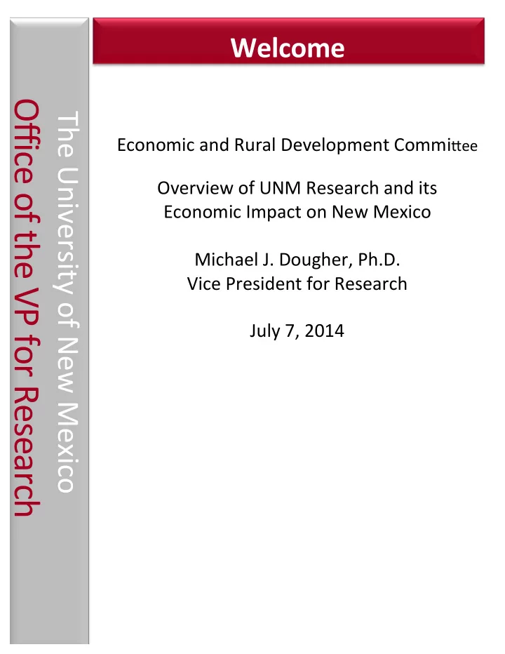 office of the vp for research